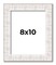 Photo Size Sculpted White Picture Frame - UV Acrylic, Foam Board Backing, Hanging Hardware